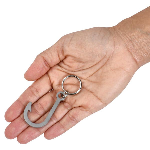 Fish Hook Stainless Steel Keychain