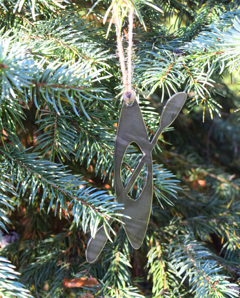 Rustic kayak ornament christmas holiday gift accessory