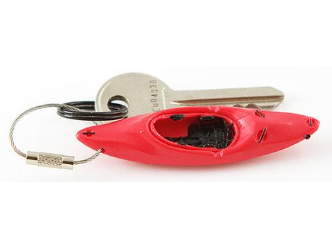 White water kayak paddle keychain pictured rocks red accessories gift